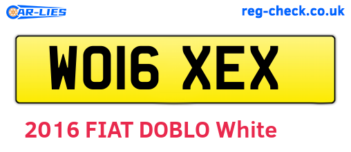 WO16XEX are the vehicle registration plates.