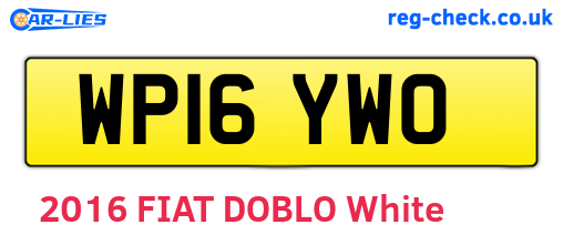 WP16YWO are the vehicle registration plates.