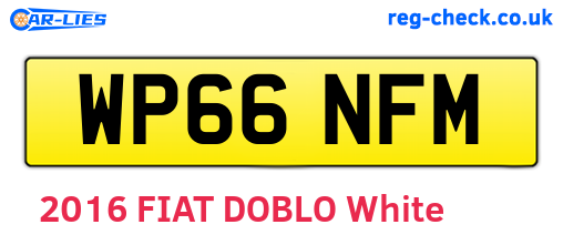 WP66NFM are the vehicle registration plates.