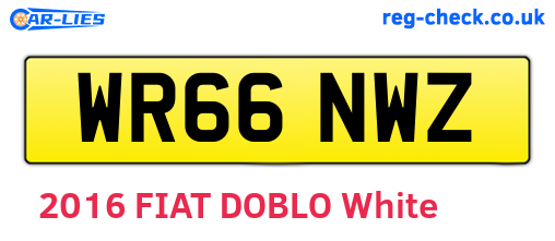 WR66NWZ are the vehicle registration plates.
