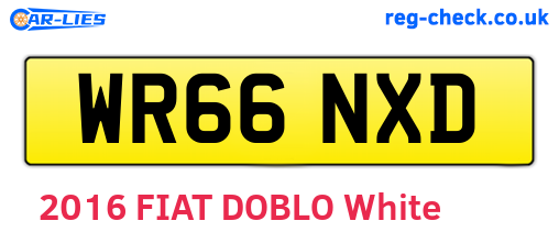 WR66NXD are the vehicle registration plates.