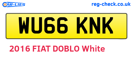 WU66KNK are the vehicle registration plates.