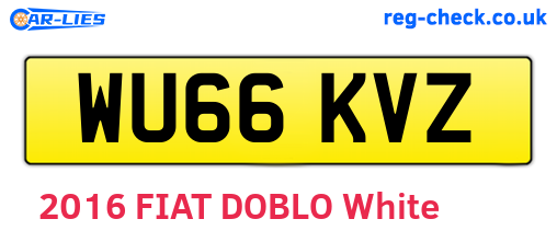 WU66KVZ are the vehicle registration plates.