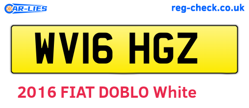 WV16HGZ are the vehicle registration plates.
