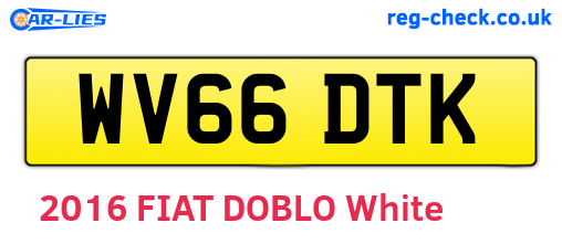 WV66DTK are the vehicle registration plates.