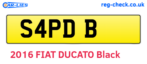S4PDB are the vehicle registration plates.