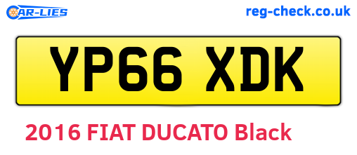 YP66XDK are the vehicle registration plates.