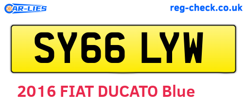 SY66LYW are the vehicle registration plates.