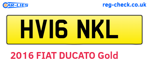 HV16NKL are the vehicle registration plates.