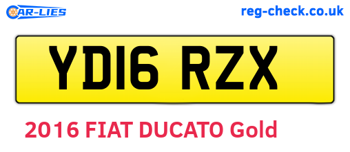 YD16RZX are the vehicle registration plates.