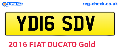 YD16SDV are the vehicle registration plates.