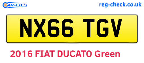 NX66TGV are the vehicle registration plates.
