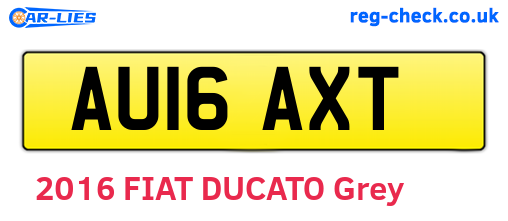 AU16AXT are the vehicle registration plates.