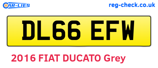 DL66EFW are the vehicle registration plates.