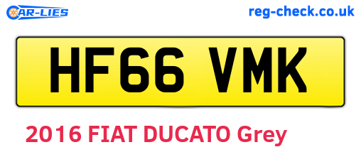 HF66VMK are the vehicle registration plates.