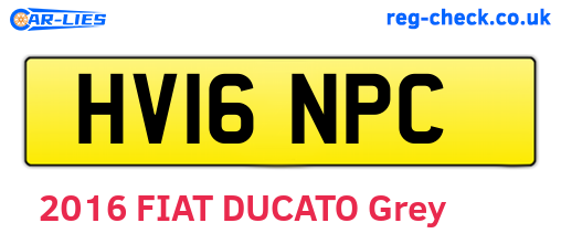 HV16NPC are the vehicle registration plates.