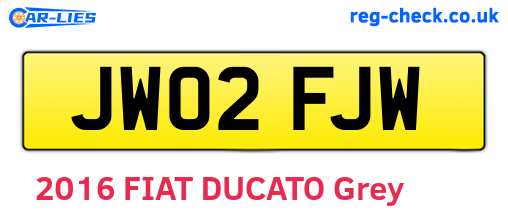 JW02FJW are the vehicle registration plates.