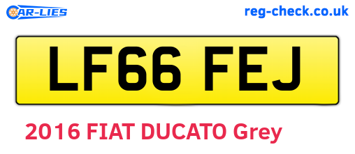 LF66FEJ are the vehicle registration plates.