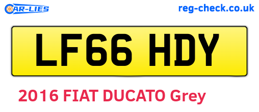 LF66HDY are the vehicle registration plates.