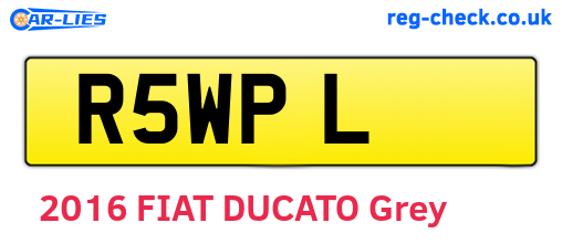 R5WPL are the vehicle registration plates.