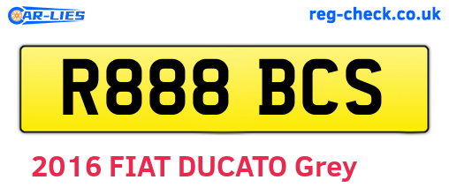 R888BCS are the vehicle registration plates.