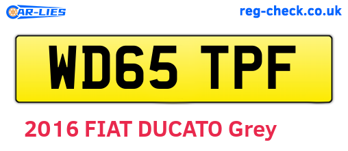 WD65TPF are the vehicle registration plates.