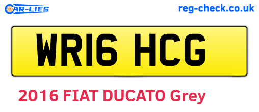 WR16HCG are the vehicle registration plates.