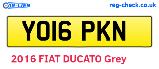 YO16PKN are the vehicle registration plates.