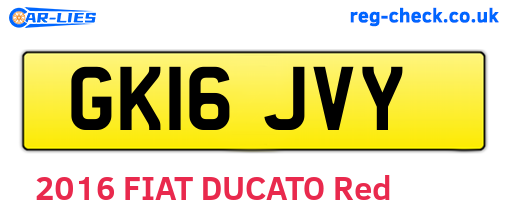 GK16JVY are the vehicle registration plates.