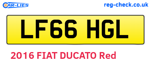 LF66HGL are the vehicle registration plates.