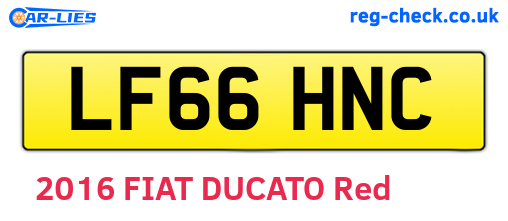 LF66HNC are the vehicle registration plates.