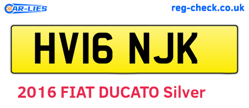 HV16NJK are the vehicle registration plates.
