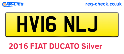 HV16NLJ are the vehicle registration plates.