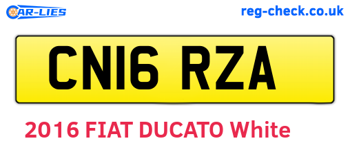 CN16RZA are the vehicle registration plates.