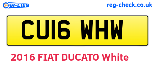 CU16WHW are the vehicle registration plates.