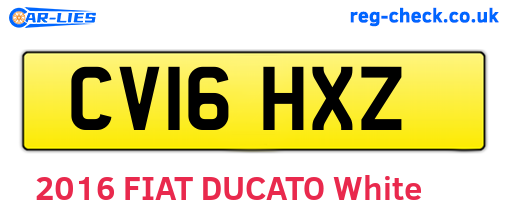 CV16HXZ are the vehicle registration plates.