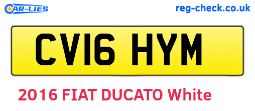 CV16HYM are the vehicle registration plates.