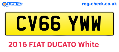 CV66YWW are the vehicle registration plates.