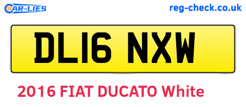 DL16NXW are the vehicle registration plates.