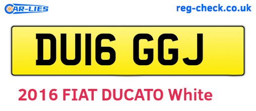 DU16GGJ are the vehicle registration plates.