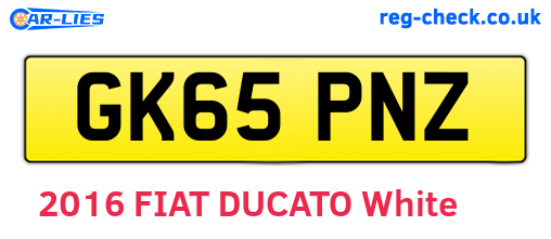 GK65PNZ are the vehicle registration plates.