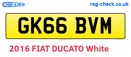 GK66BVM are the vehicle registration plates.