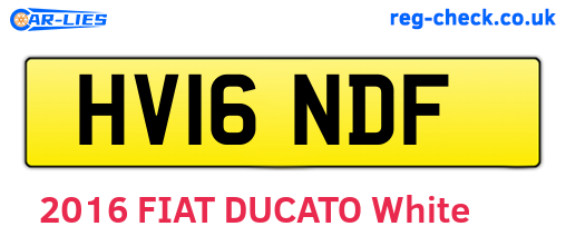 HV16NDF are the vehicle registration plates.