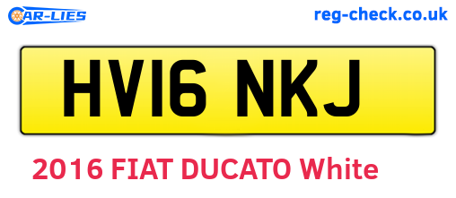 HV16NKJ are the vehicle registration plates.