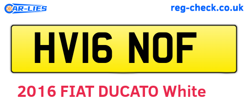 HV16NOF are the vehicle registration plates.