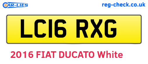 LC16RXG are the vehicle registration plates.