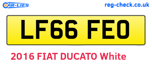 LF66FEO are the vehicle registration plates.
