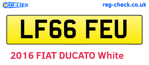 LF66FEU are the vehicle registration plates.