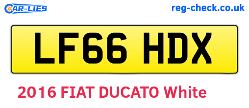 LF66HDX are the vehicle registration plates.
