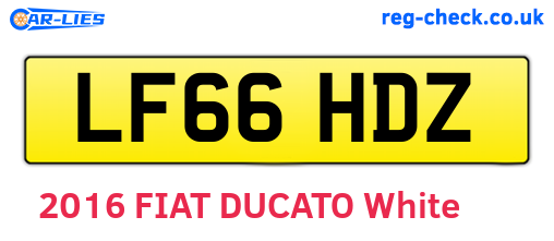 LF66HDZ are the vehicle registration plates.